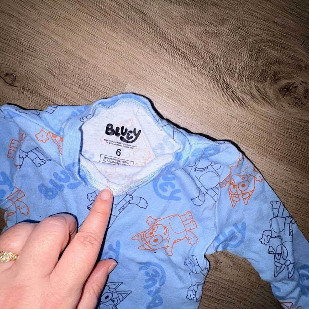 Bluey size 6 unisex pajamas EUC‎